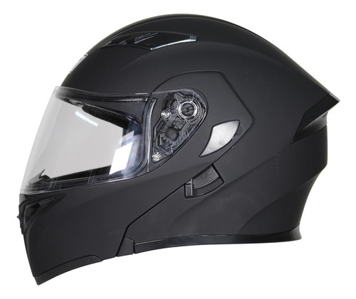 Casco Dot Abatible Negro Mate R7  S, M, L, Xl, 2xl, 3xl