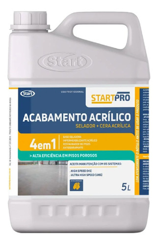 Cera Acabamento Acrilico Impermeabilizante 4 Em 1 Start Pro