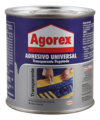 Pegamento Adhesivo De Contacto Transparente Agorex 240 Ml