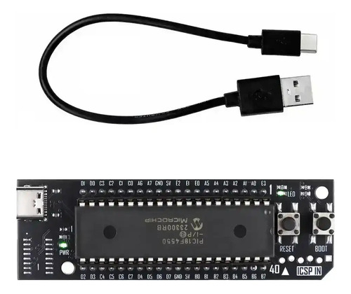 Tarjeta de desarrollo incluye PIC18F4550 y cable USB-C, modelo X-TRAINER DIP, MICROSIDE MICROCHIP