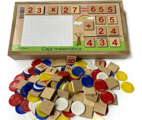 Juego De Números Caja Matemática De Madera