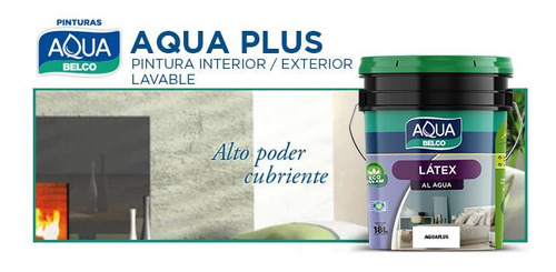 Pintura Premium Aquaplus Belco Exterior Interior 18lts - Ynt