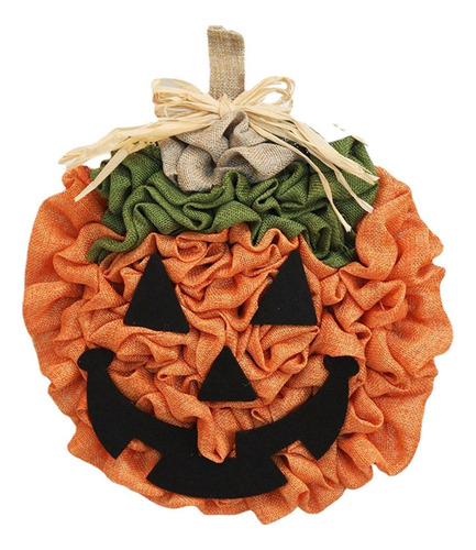 A Corona De Calabaza For Colgar En La Puerta De Halloween
