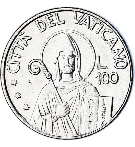 Vaticano 100 Liras 1990 Juan Pablo Il Conmemorativa Fdc.