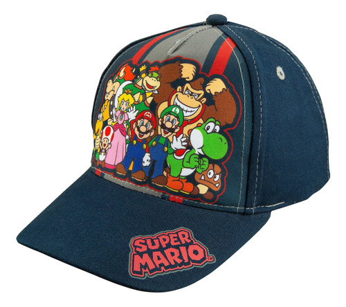 Gorra Béisbol Super Mario Luigi Yoshi - Niños Negro