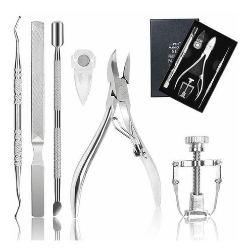 Kit Herramientas Uñas Encarnadas Set Pedicura Corta Uñas 6pz