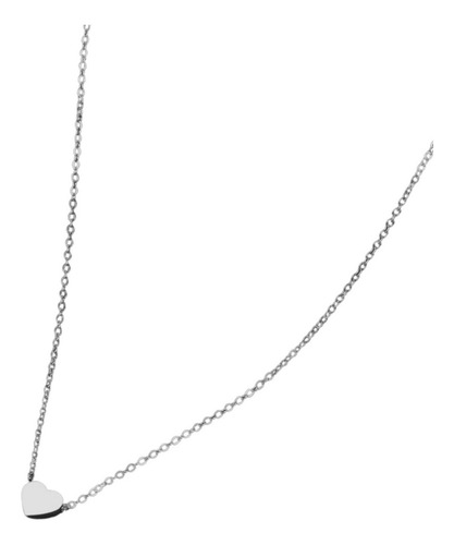 Imagen 4 de 8 de Collar Mujer Corazón Mini Minimalista Acero Inoxidable Moda