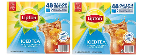 Pack 96 Bolsas Te Limon Lipton 2 Cajas 1.36kg C/u Importado