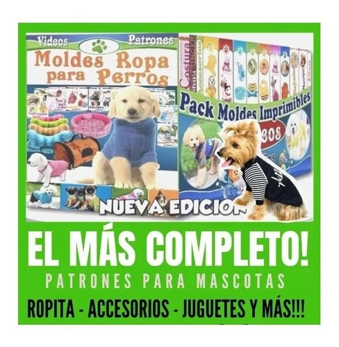 Kit Imprimible Moldes Y Patrones Ropa Para Perros Confeccion