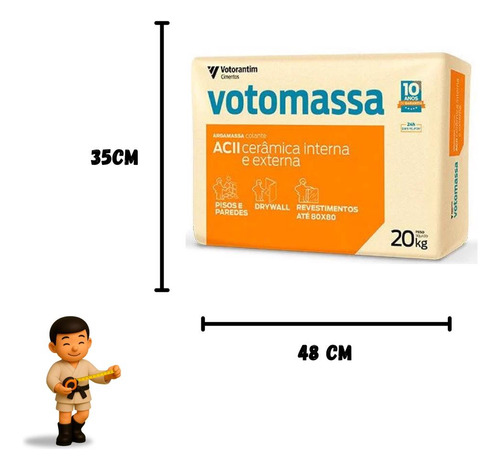 Kit Com 2 Argamassa Votomassa (acii) Ceramica Externa - 20k