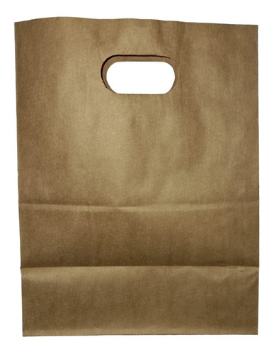 Bolsa Sacabocado Kraft De Papel Grande X30 Unidades