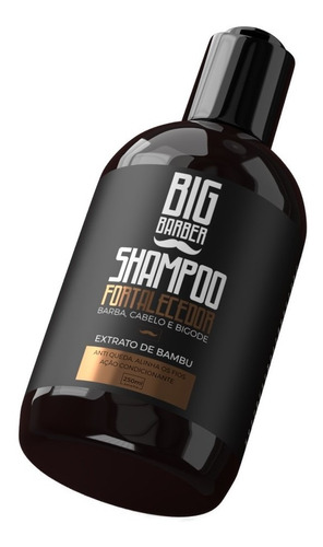 Shampoo Fortalecedor Barba Big Barber 250ml Fardo Com 3 Unid