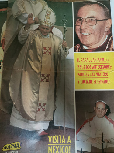 Póster El Papa Juan Pablo Segundo Y Sus Antecesores