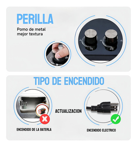 Parrilla Estufa Rs De Mesa De Gas De 4 Quemadores Empotrable