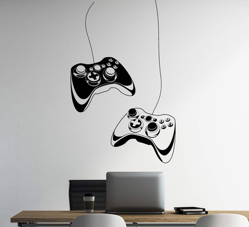 Vinilo Decorativo Para Pared Gamer Joystick 120x80