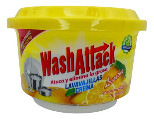 Lavaplatos En Crema Wash Attack 400gr 3 Unds