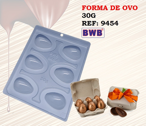 Forma Silicone Mini Ovo 30g Páscoa Silicone Bwb Ref 9454 