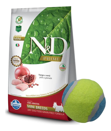 Alimento Nyd Perro Prime Adulto Mini Raza Pequeña 2,5 Kg + R