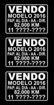 Comprar Cartel Calco  Vendo Auto  20x14 (3) Unidades