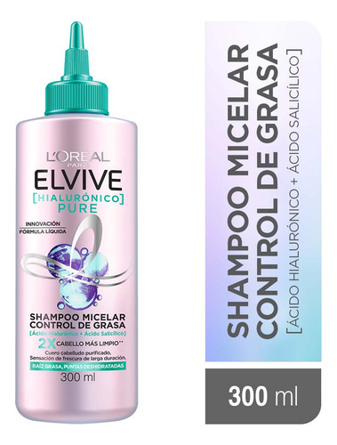  Shampoo L'oréal Paris Elvive Pure Micelar 300ml