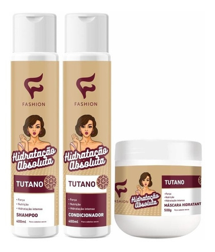 4 Kit Hidratação Capilar Tutano Fashion 12 Itens + Brinde