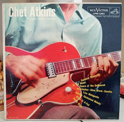 Chet Atkins Finger Style Guitar Lp Orig Usa Country 