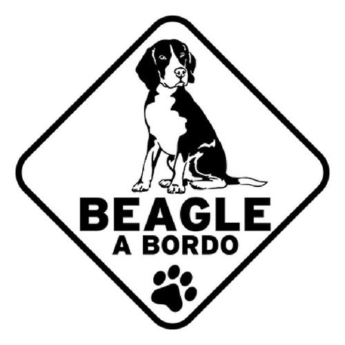 Vinilo Decorativo Beagle A Bordo Línea