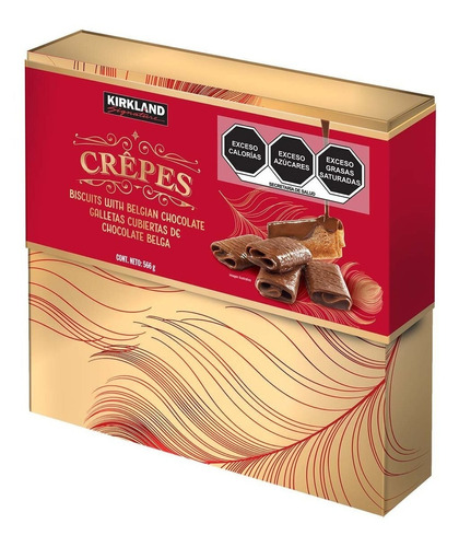 Caja De Galletas Crepes Cubiertas Chocolate Belga Kirkland