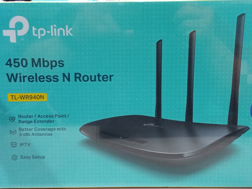 Router Tplink Wr 940n 3antenas 450 Mbps Wifi Otiesca