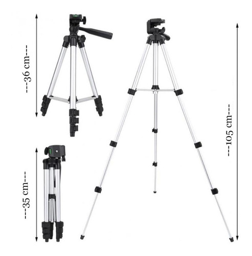 Tripode 3110 + Soporte Celular Y Bluetooth - Max Alt. 105 Cm