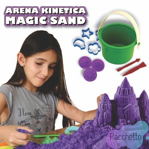 Arena Kinética Magic Sand (900 Gr.) | 3 Colores + Moldes