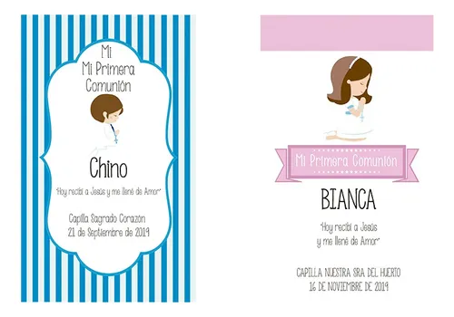 comprar Estampitas Tarjetas Comunion X 50 Un. - Diseños Originales-