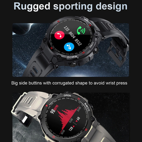 Imagen 5 de 8 de Smartwatch Reloj Inteligente K22 Fulltouch Original Fralugio