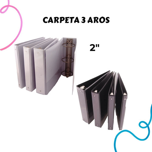 Carpeta 3 Aros 2  Pulgadas ( Blanca )