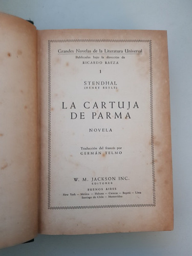La Cartuja De Parma Stendhal (henry Beyle)