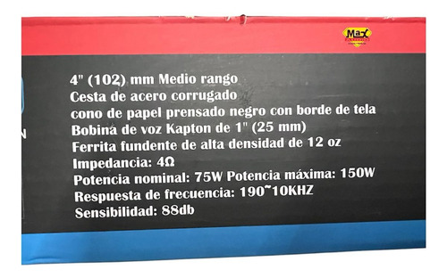 Medio Rango 4 Bobina De Voz Kapton Eleven Audio Est-400 Negro