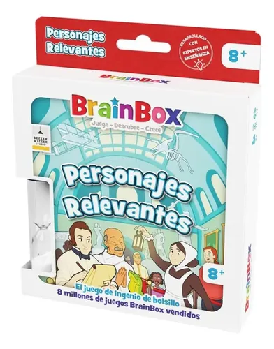 BrainBox Pocket Personajes Relevantes De Beezerwizzer Studio – Juego De Cartas De Memoria Y Cultura, 1 Jugador, 10 Min, A Partir De 8 Años, Español