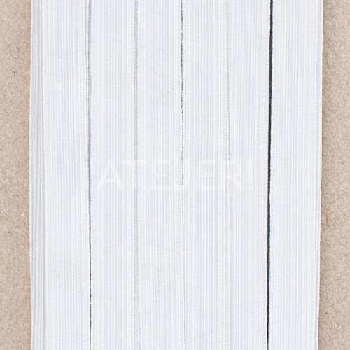 Imagen 4 de 8 de Elástico Liso Marca Bentley Art 20 De 9mm X 25 Metros Blanco