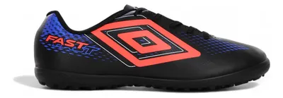 Chuteira Umbro Society Fast Ii Original Confortável Fut7 Preto-coral 38 Br