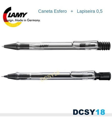 Conjunto Caneta Esferográfica + Lapi 0,5mm Lamy Safari Vista