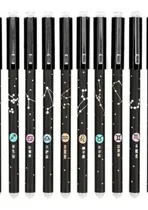 Comprar Plumas De Gel Borrables Boligrafo Zodiaco Lapicero Tinta Azu