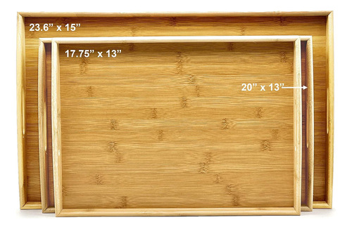 Bandeo De Bambú Natural Bam & Boo Siring Rectangular Extra X