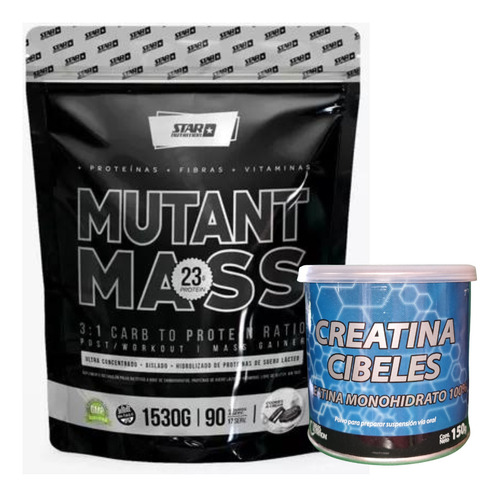 Star Mutant Mass 1.5 Kg + Creatina Cibeles 150g Combo 