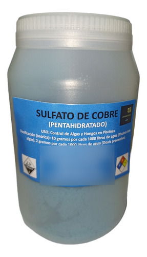 Sulfato De Cobre (pentahidratado) Para Piscinas 1 Kgs
