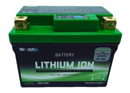 Imagem 1 de 7 de Bateria Lítio Lithium Twister/falcon/fazer 250 7ah Skyrich