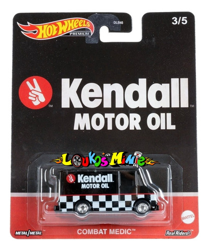 Hot Wheels Combat Medic Vintage Oil Kendall Motor Oil Lacrad