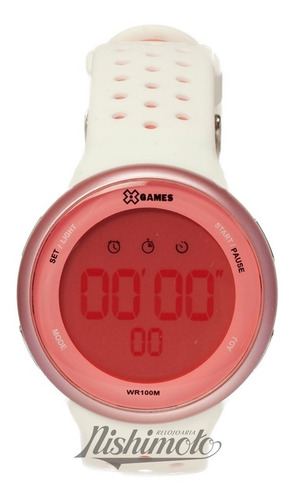 Relógio X-games Feminino Digital Xfppd040 Branco Rosa