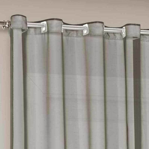 Cortina Voil Priori Sala Quarto 3,00x2,5m Fácil Instalação Cor Cinza