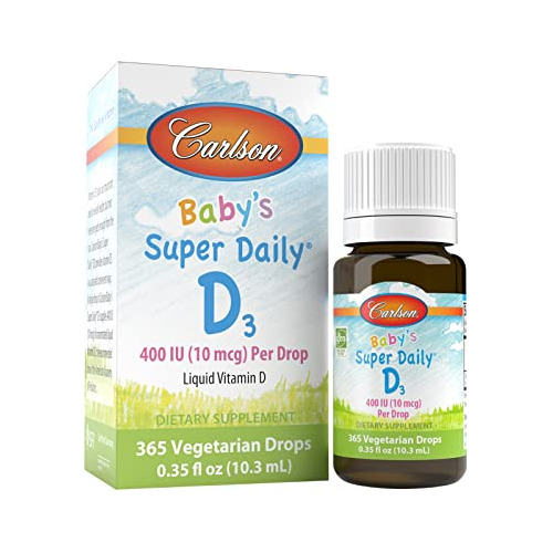 Carlson - Bebé Super Diario D3, Gotas De Vitamina D 3vo0p