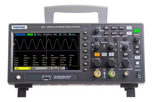 Osciloscopio Hantek Dso2d10 2 Canales 100mhz + Gen. Awg New